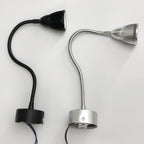 Lampada da Parete LED a Cono in Alluminio Gooseneck Industriale Contemporanea per Uso Notturno