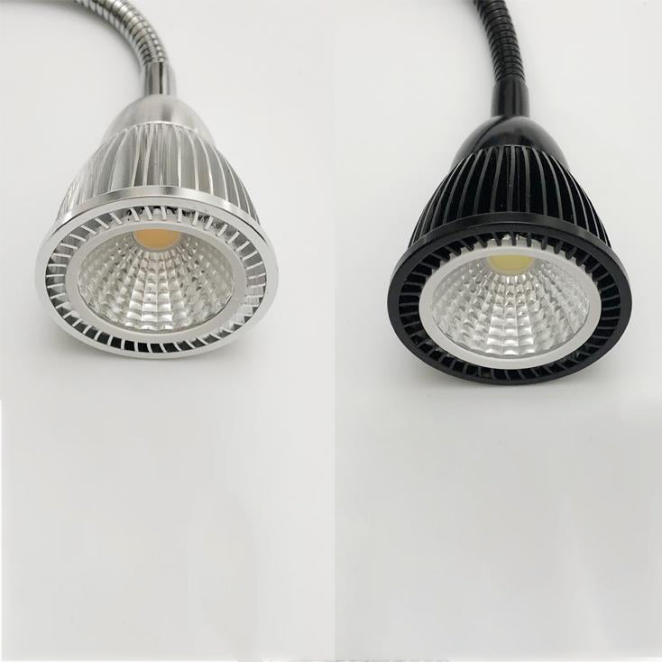 Lampada da Parete LED a Cono in Alluminio Gooseneck Industriale Contemporanea per Uso Notturno