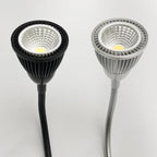 Lampada da Parete LED a Cono in Alluminio Gooseneck Industriale Contemporanea per Uso Notturno