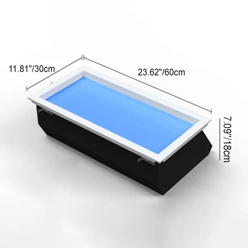 Moderna Lampada a Soffitto LED Metallica Minimalista Blu Cielo per Soggiorno