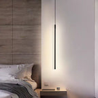 Lampada a sospensione LED cilindrica in alluminio e silicone minimalista moderna per camera da letto