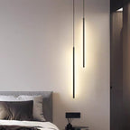 Lampada a sospensione LED cilindrica in alluminio e silicone minimalista moderna per camera da letto