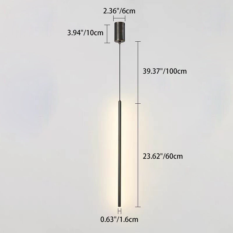 Lampada a sospensione LED cilindrica in alluminio e silicone minimalista moderna per camera da letto