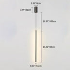 Lampada a sospensione LED cilindrica in alluminio e silicone minimalista moderna per camera da letto