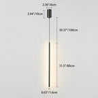 Lampada a sospensione LED cilindrica in alluminio e silicone minimalista moderna per camera da letto