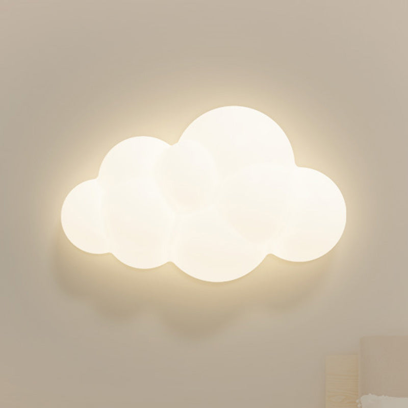 Lampada da Parete LED a Forma di Nuvola in PE Creativa e Contemporanea per Camera da Letto e Soggiorno