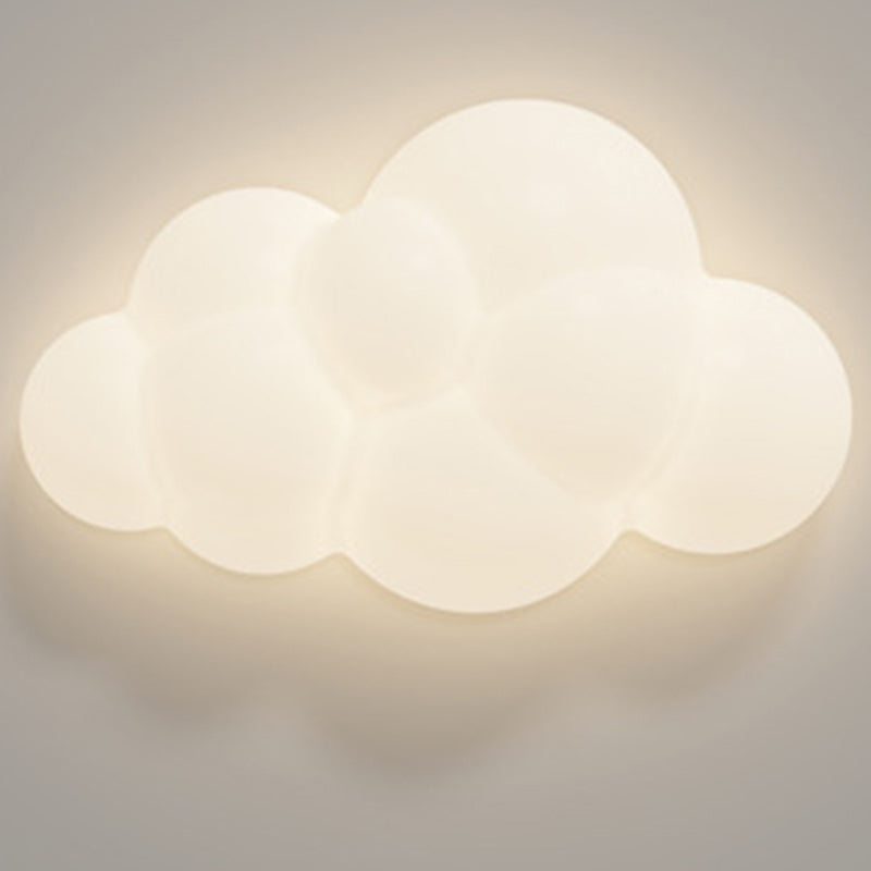 Lampada da Parete LED a Forma di Nuvola in PE Creativa e Contemporanea per Camera da Letto e Soggiorno