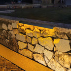 Lampada da Parete LED da Esterno con Striscia in Alluminio Temperato e Vetro, Impermeabile e Minimalista