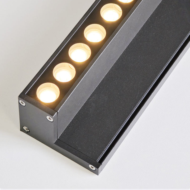 Lampada da Parete LED da Esterno con Striscia in Alluminio Temperato e Vetro, Impermeabile e Minimalista
