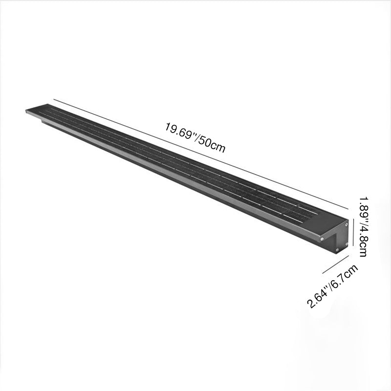 Lampada da Parete LED da Esterno con Striscia in Alluminio Temperato e Vetro, Impermeabile e Minimalista