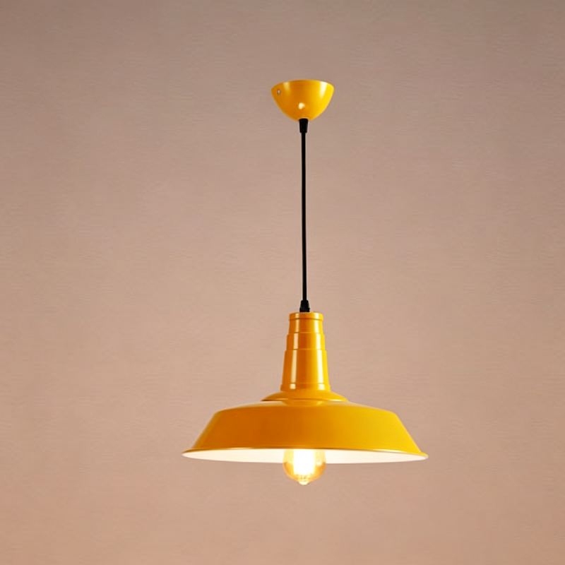 Lampadario Pendente Industriale Contemporaneo in Ferro a 1 Luce per Soggiorno
