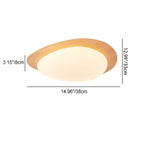Lampada da soffitto a LED in ferro acrilico a forma di ciottolo scandinavo contemporaneo per camera da letto