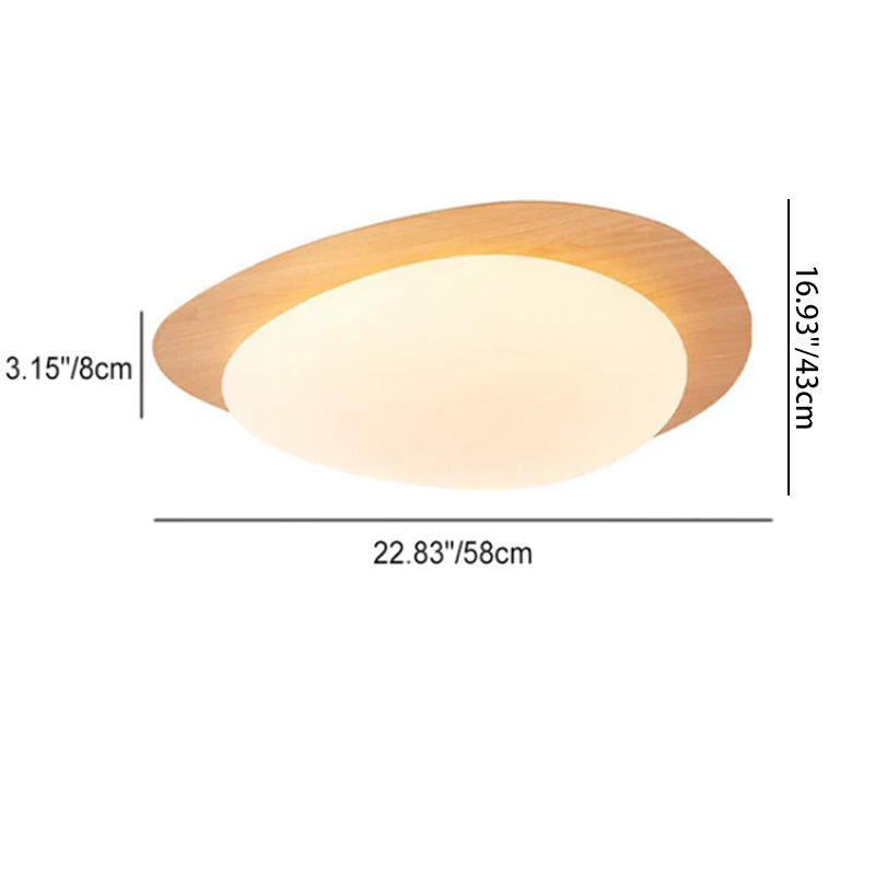 Lampada da soffitto a LED in ferro acrilico a forma di ciottolo scandinavo contemporaneo per camera da letto