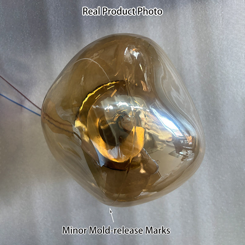 Lampada da parete a sfera irregolare in vetro elettroplaccato minimalista moderna con 1 luce per soggiorno