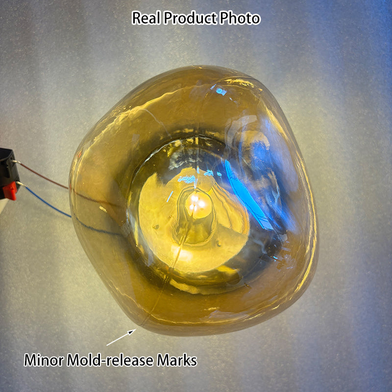 Lampada da parete a sfera irregolare in vetro elettroplaccato minimalista moderna con 1 luce per soggiorno