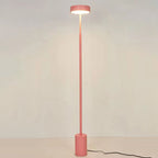 Lampada da Terra LED Rotonda in Ferro Scandinava Contemporanea per Camera da Letto