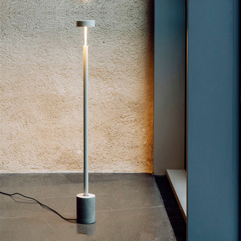 Lampada da Terra LED Rotonda in Ferro Scandinava Contemporanea per Camera da Letto