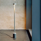 Lampada da Terra LED Rotonda in Ferro Scandinava Contemporanea per Camera da Letto