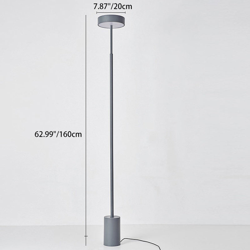 Lampada da Terra LED Rotonda in Ferro Scandinava Contemporanea per Camera da Letto