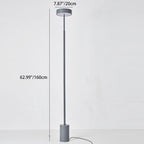 Lampada da Terra LED Rotonda in Ferro Scandinava Contemporanea per Camera da Letto