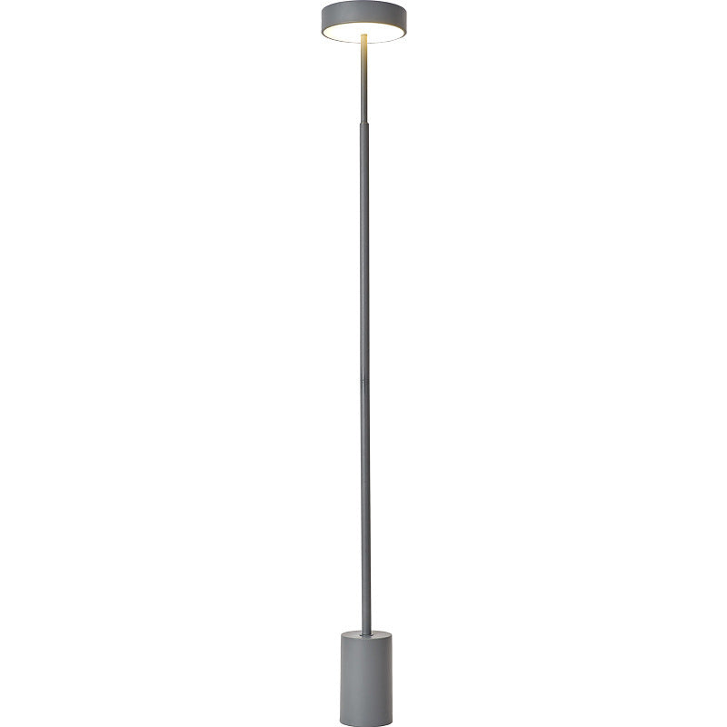 Lampada da Terra LED Rotonda in Ferro Scandinava Contemporanea per Camera da Letto