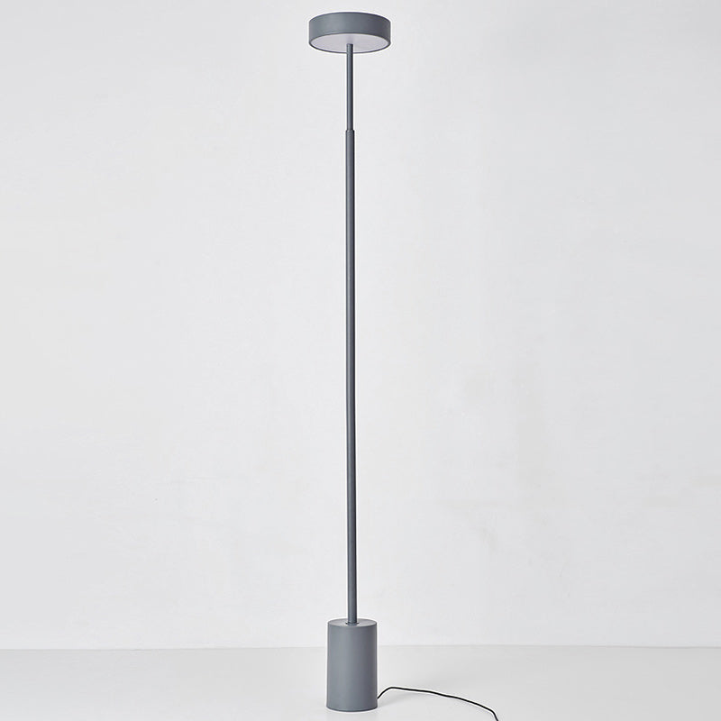 Lampada da Terra LED Rotonda in Ferro Scandinava Contemporanea per Camera da Letto