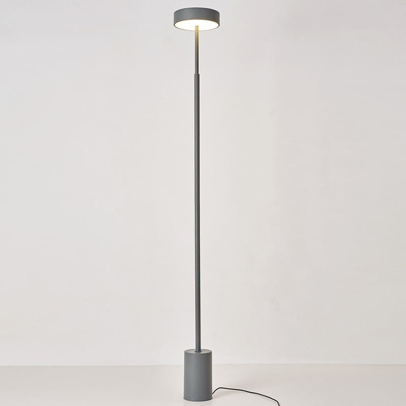 Lampada da Terra LED Rotonda in Ferro Scandinava Contemporanea per Camera da Letto