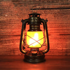 Lampada da Tavolo Tradizionale Vintage Rotonda a Forma di Cavallo in Ferro Acrilico LED per Soggiorno