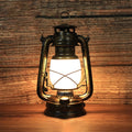 Lampada da Tavolo Tradizionale Vintage Rotonda a Forma di Cavallo in Ferro Acrilico LED per Soggiorno