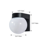 Lampada da Parete Moderna Semplice Impermeabile in Policarbonato Acrilico con 1 Luce per Patio Esterno