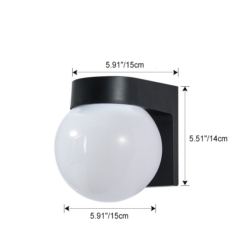 Lampada da Parete Moderna Semplice Impermeabile in Policarbonato Acrilico con 1 Luce per Patio Esterno