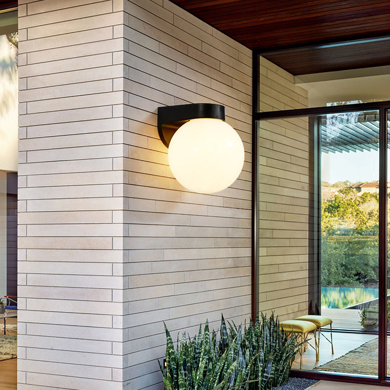 Lampada da Parete Moderna Semplice Impermeabile in Policarbonato Acrilico con 1 Luce per Patio Esterno