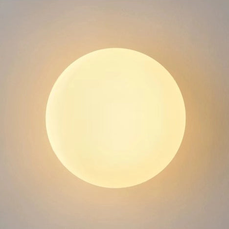 Lampada da Parete a Sfera in Vetro Minimalista Moderna con 1 Luce per Soggiorno