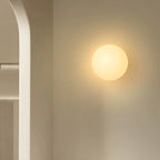 Lampada da Parete a Sfera in Vetro Minimalista Moderna con 1 Luce per Soggiorno