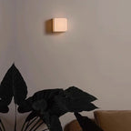 Lampada da Parete LED con Ombra in Tessuto Quadrata Tradizionale Giapponese per Soggiorno