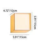 Lampada da Parete LED con Ombra in Tessuto Quadrata Tradizionale Giapponese per Soggiorno