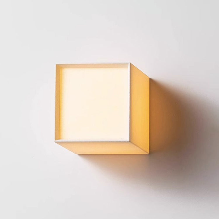 Lampada da Parete LED con Ombra in Tessuto Quadrata Tradizionale Giapponese per Soggiorno