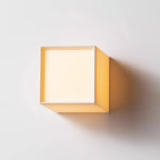 Lampada da Parete LED con Ombra in Tessuto Quadrata Tradizionale Giapponese per Soggiorno