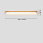 Lampada da parete LED a striscia in legno massello giapponese semplice
