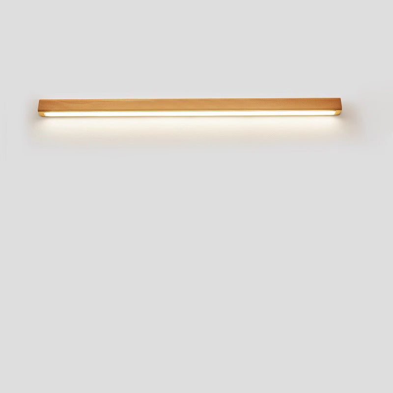 Lampada da parete LED a striscia in legno massello giapponese semplice