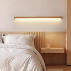 Lampada da parete LED a striscia in legno massello giapponese semplice