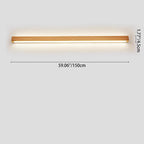 Lampada da parete LED a striscia in legno massello giapponese semplice