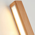 Lampada da parete LED a striscia in legno massello giapponese semplice