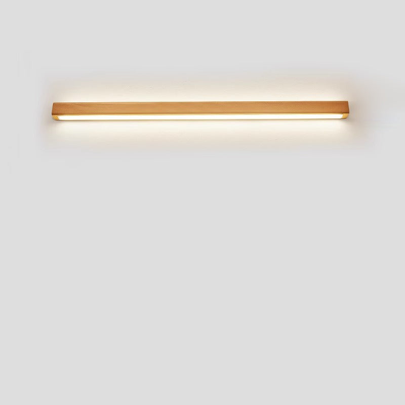 Lampada da parete LED a striscia in legno massello giapponese semplice