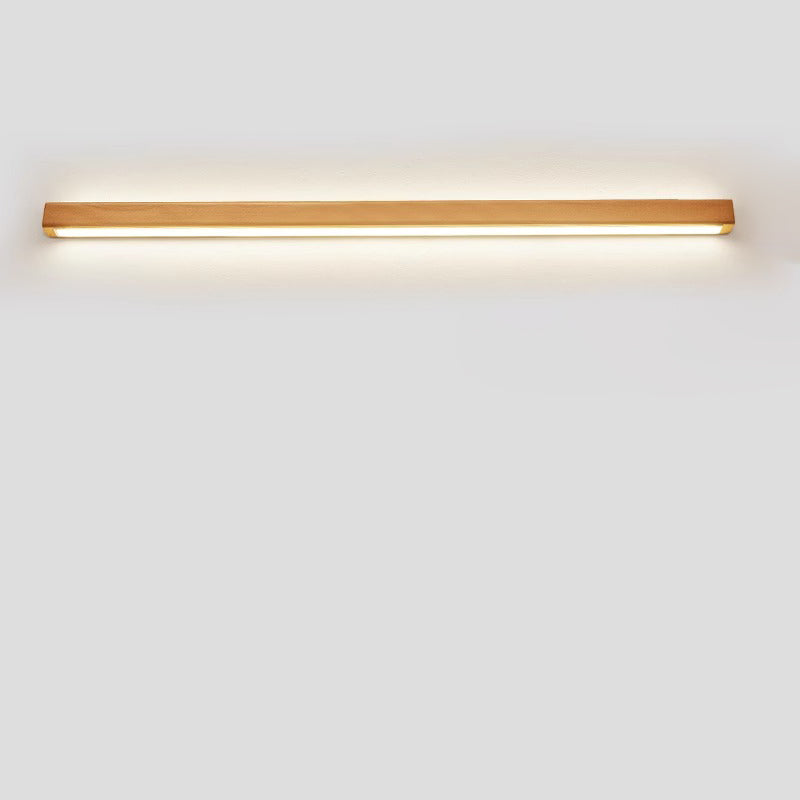 Lampada da parete LED a striscia in legno massello giapponese semplice
