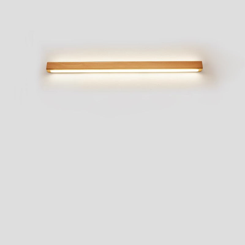 Lampada da parete LED a striscia in legno massello giapponese semplice