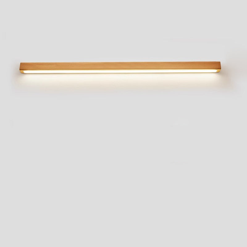 Lampada da parete LED a striscia in legno massello giapponese semplice