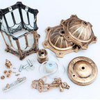 Lampada a Sospensione Tradizionale Vintage Impermeabile a Colonna Esagonale in Alluminio Acrilico con 1 Luce per Esterni