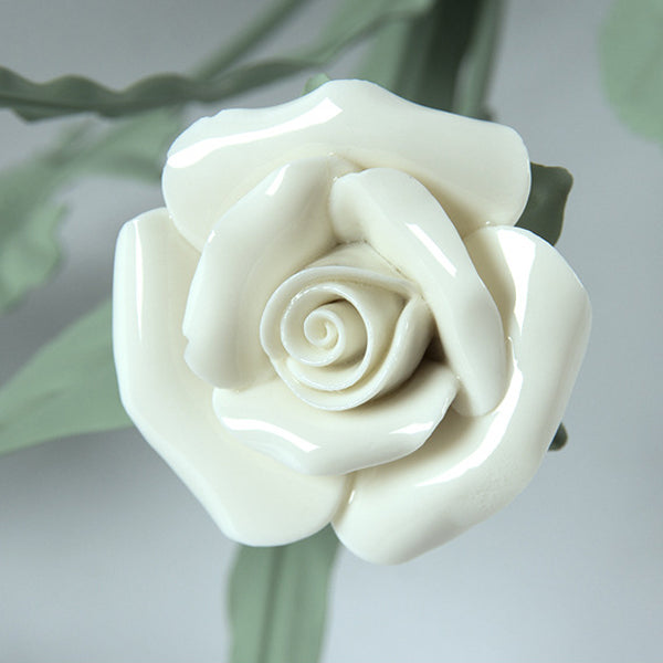 Lampada da soffitto semi-incassata a 1 luce con paralume in vetro ceramico a foglia di campanula francese tradizionale per soggiorno