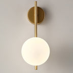 Applique in Ferro e Vetro Globe Nordico Contemporaneo a 1 Luce per Soggiorno